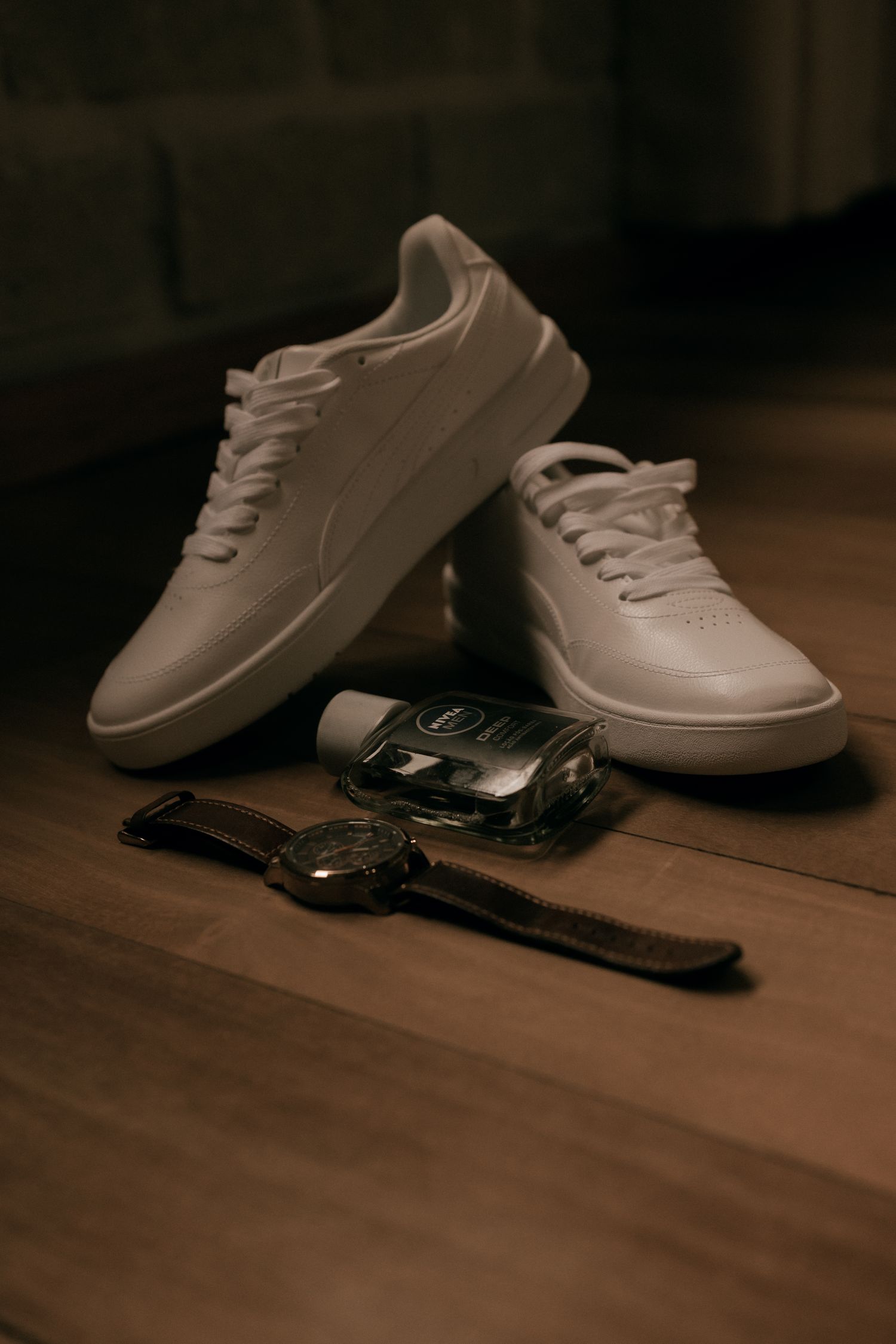 Sneakers and a wristwatch